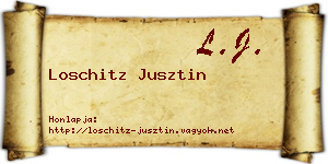 Loschitz Jusztin névjegykártya