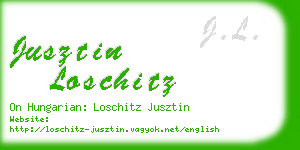 jusztin loschitz business card